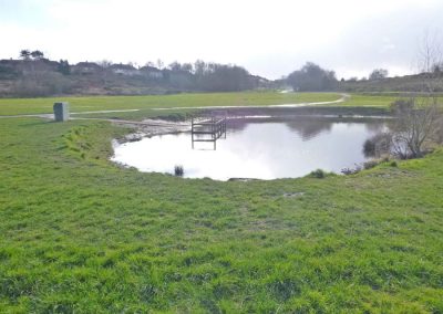 The fishing lake at Bourne Valley Park