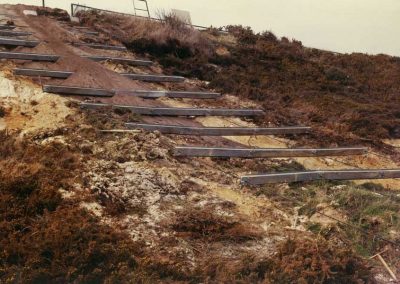 1970s cable and beam cliff stabilisation