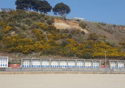 Beach Huts below the 2017 cliff slip are due to be re-opened to their tenants