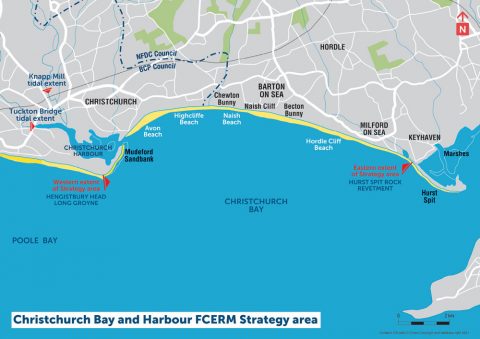 Christchurch Bay And Harbour FCERM Strategy 2021 2024 Poole   PDZ1 Overview Map 1000 Web 480x339 