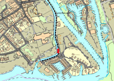 The works area is indicated in red