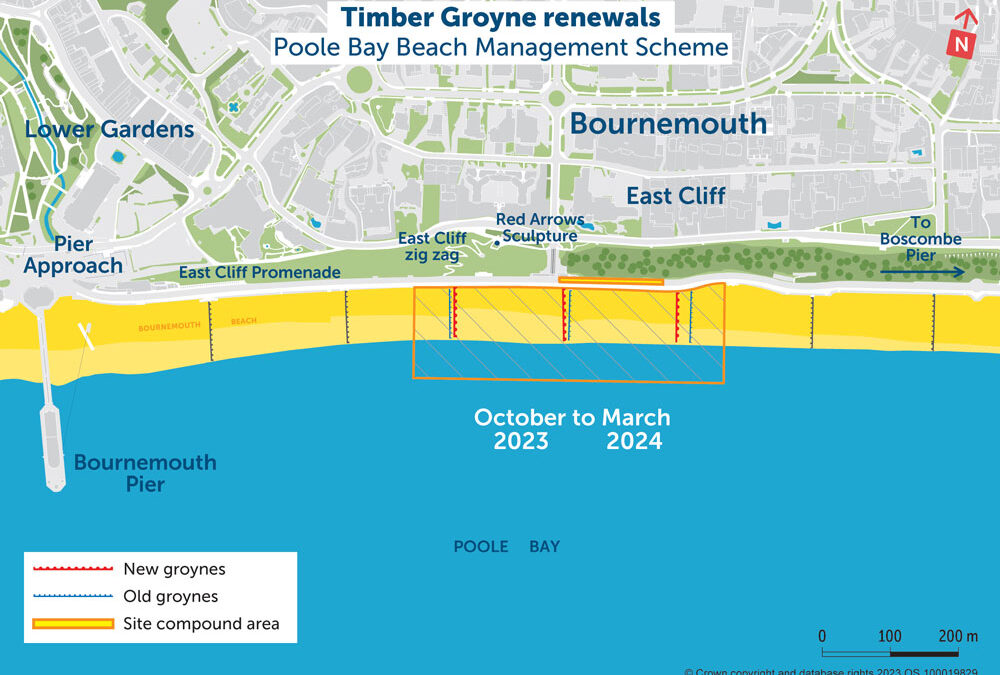 Groyne renewal on East Cliff Beach